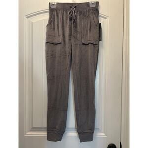 NWT House of Harlow 1960 Women’s‎ Velour Joggers Drawstring Pants Size XS Gray